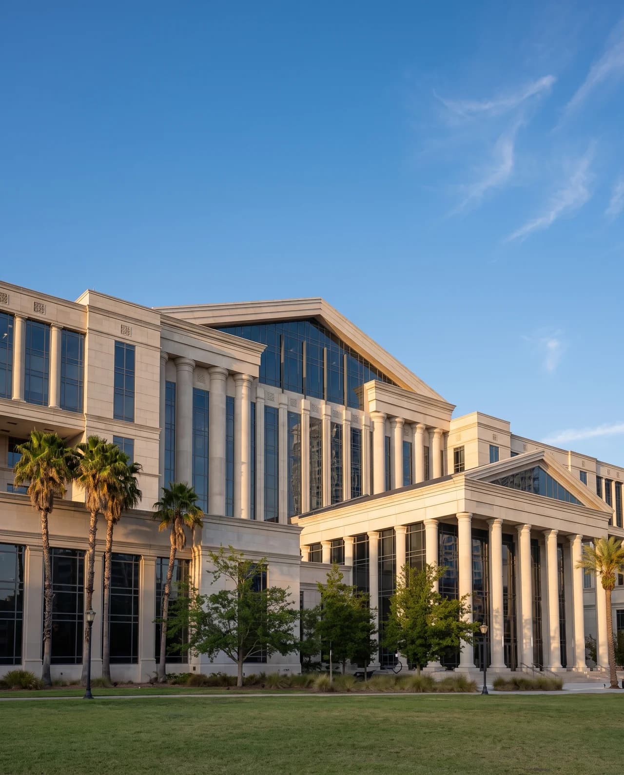 The City of Jacksonville government building's colonnaded facade.